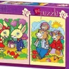 2 Puzzles - Les Lapins et la Famille Ours