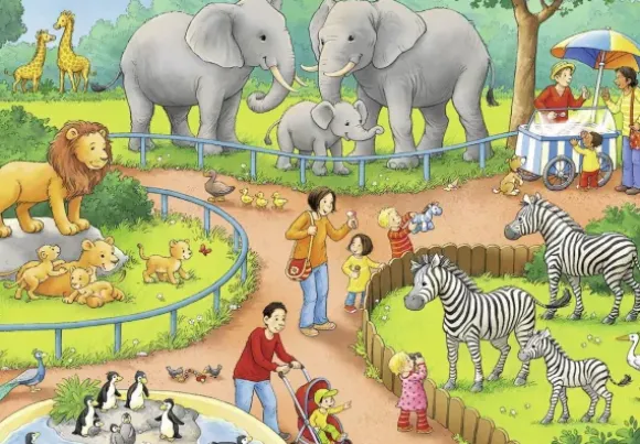 2 Puzzles - Un Jour au Zoo