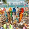 Rafael Trujillo - Chiens et Chats à la Plage