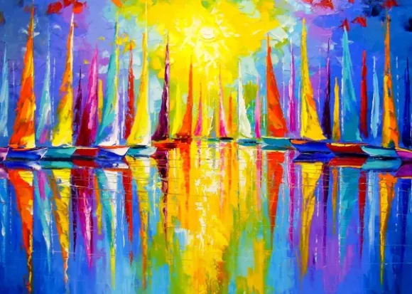 Rainbow Sailboats