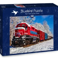 Red Train In The Snow