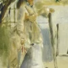 Renoir Auguste - Auguste Renoir : Femme à la Barrière, 1866