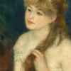 Renoir Auguste - Auguste Renoir : Jeune Femme Tressant ses Cheveux, 1876