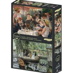 Renoir Auguste - 2 Puzzles - L'Art d'Auguste Renoir : Le Déjeuner des Canotiers - La Grenouillère