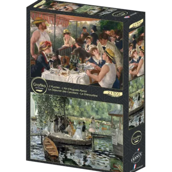 Renoir Auguste - 2 Puzzles - L'Art d'Auguste Renoir : Le Déjeuner des Canotiers - La Grenouillère