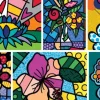 Romero Britto - Romero Britto - Collage: Flowers