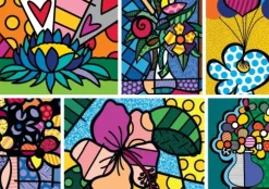 Romero Britto - Romero Britto - Collage: Flowers