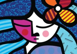 Romero Britto - Romero Britto - Girl with flower