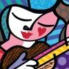 Romero Britto - Romero Britto - Girl with guitar