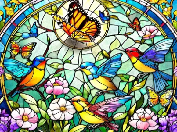 Sg Oiseaux Chanteurs Et Papillons