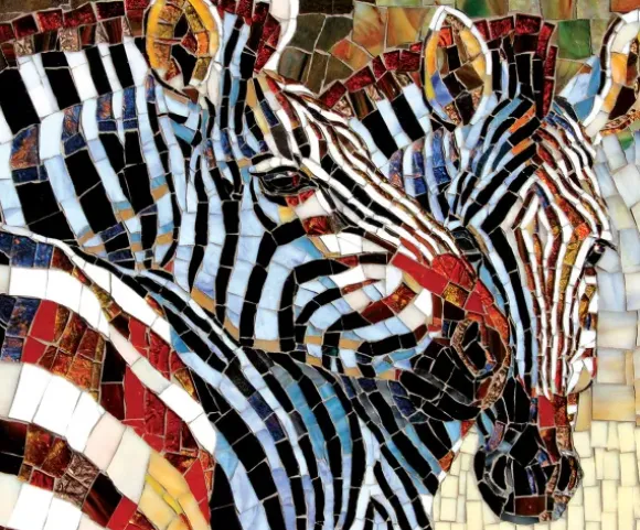 Stained Glass Zebras