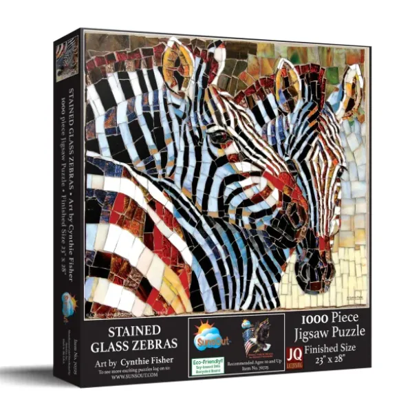 Stained Glass Zebras