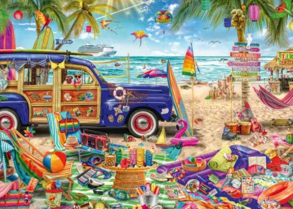 Une Plage Haute en Couleur