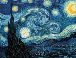 Van Gogh Vincent - Puzzle en Bois Découpé à la Main - Nuit Étoilée