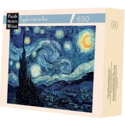 Van Gogh Vincent - Puzzle en Bois Découpé à la Main - Nuit Étoilée