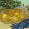 Van Gogh Vincent - Vincent Van Gogh - Still Life of Oranges and Lemons with Blue Gloves, 1889