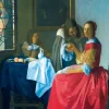 Vermeer Johannes - Vermeer- The Girl with the Wine Glass, 1659