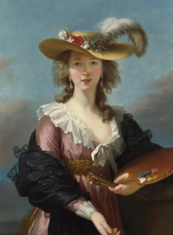 Vigee le Brun Louise-Élisabeth - Elisabeth Vigée-Lebrun : Autoportrait au Chapeau de Paille, 1782