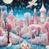 Village de Noël en Rose