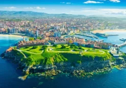 Vue de Gijón - Les Asturies, Espagne