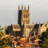 Worcester Cathedral viewed from Fort Royal Park